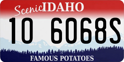 ID license plate 1O6068S
