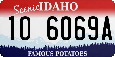 ID license plate 1O6069A