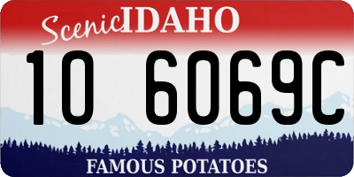 ID license plate 1O6069C