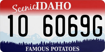 ID license plate 1O6069G