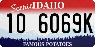 ID license plate 1O6069K