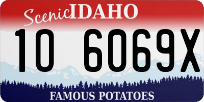ID license plate 1O6069X
