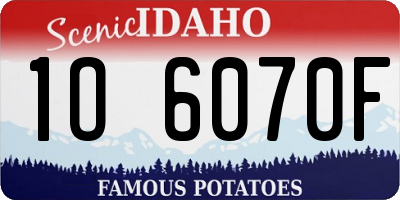 ID license plate 1O6070F