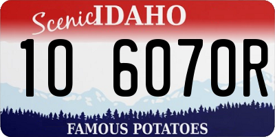 ID license plate 1O6070R