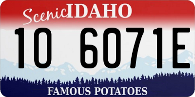 ID license plate 1O6071E