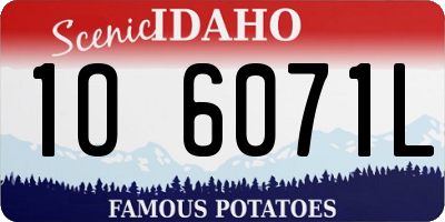 ID license plate 1O6071L