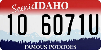 ID license plate 1O6071U