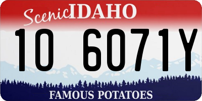 ID license plate 1O6071Y