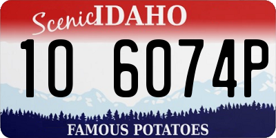 ID license plate 1O6074P