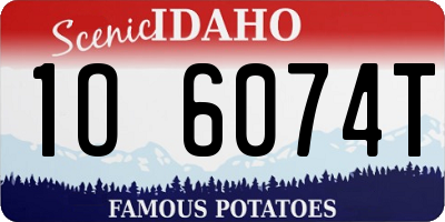 ID license plate 1O6074T