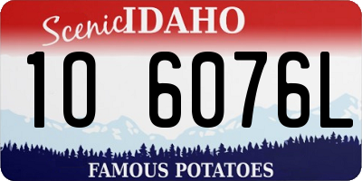 ID license plate 1O6076L