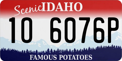 ID license plate 1O6076P