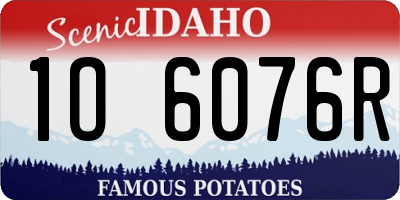 ID license plate 1O6076R