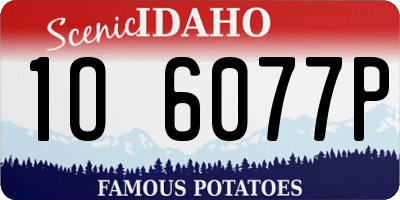 ID license plate 1O6077P