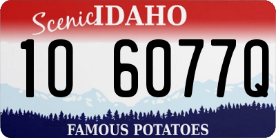 ID license plate 1O6077Q