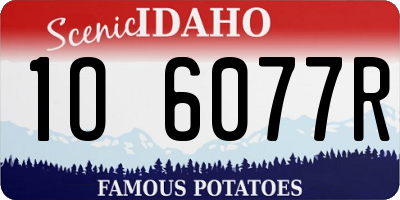 ID license plate 1O6077R