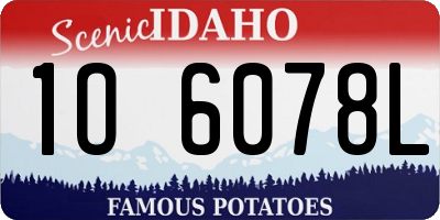 ID license plate 1O6078L