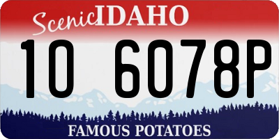 ID license plate 1O6078P