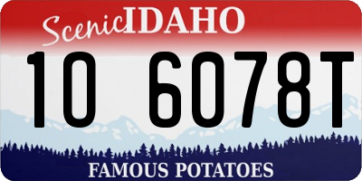 ID license plate 1O6078T