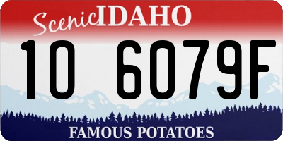 ID license plate 1O6079F