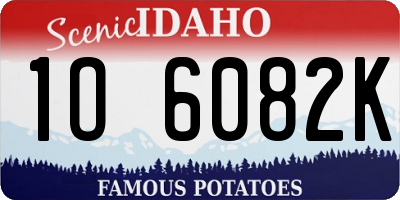 ID license plate 1O6082K