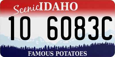 ID license plate 1O6083C