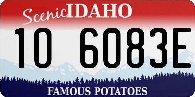 ID license plate 1O6083E