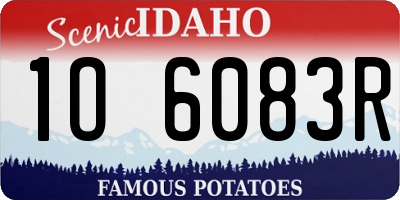 ID license plate 1O6083R