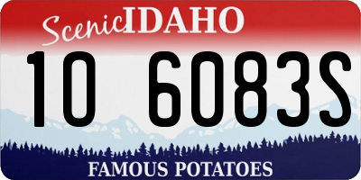 ID license plate 1O6083S