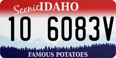 ID license plate 1O6083V