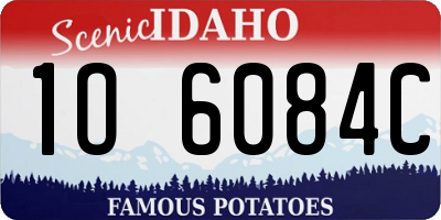 ID license plate 1O6084C