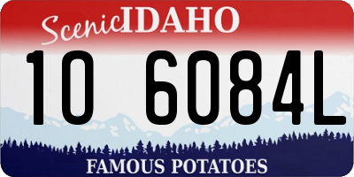 ID license plate 1O6084L