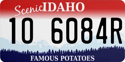 ID license plate 1O6084R