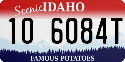 ID license plate 1O6084T