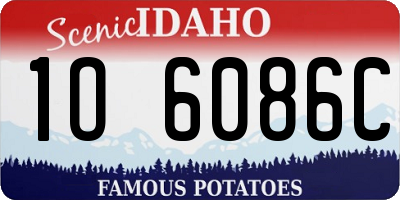ID license plate 1O6086C