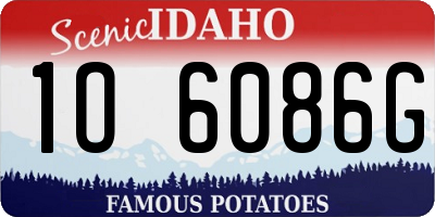 ID license plate 1O6086G