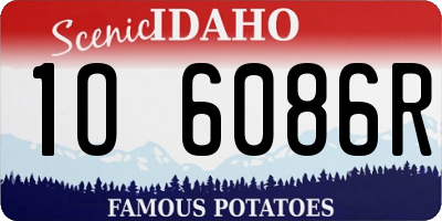 ID license plate 1O6086R