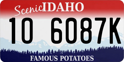 ID license plate 1O6087K