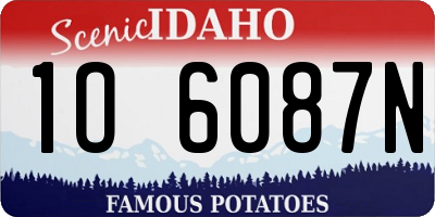 ID license plate 1O6087N