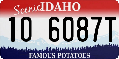 ID license plate 1O6087T