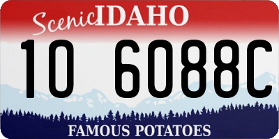 ID license plate 1O6088C