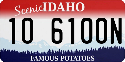 ID license plate 1O6100N