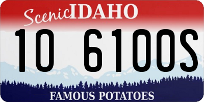 ID license plate 1O6100S