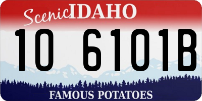 ID license plate 1O6101B