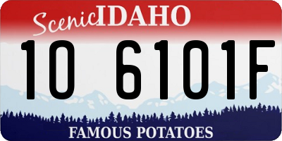 ID license plate 1O6101F