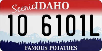 ID license plate 1O6101L