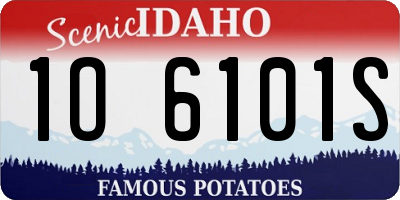 ID license plate 1O6101S