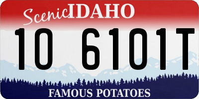 ID license plate 1O6101T