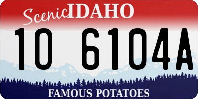 ID license plate 1O6104A