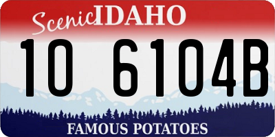 ID license plate 1O6104B